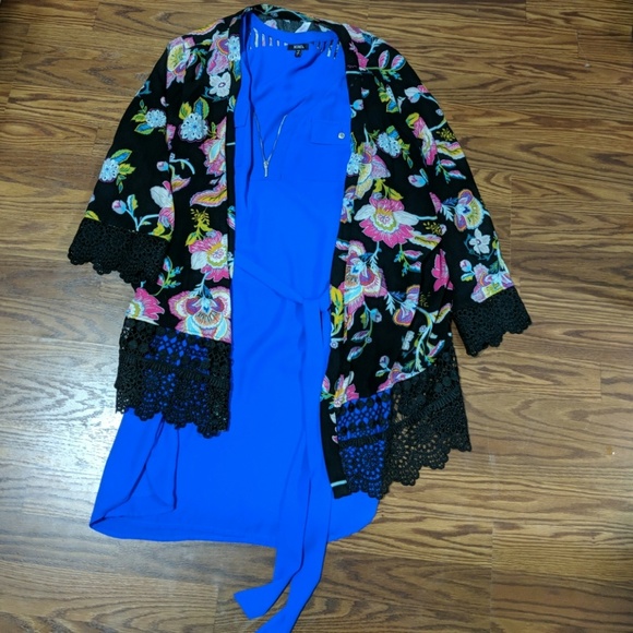 🔴SOLD🔴Gorgeous Cobalt shirt dress - Picture 2 of 4